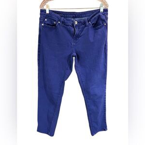 Petite Skinny Ankle Purple Blue Jeans Sz 14P